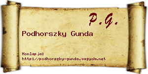 Podhorszky Gunda névjegykártya